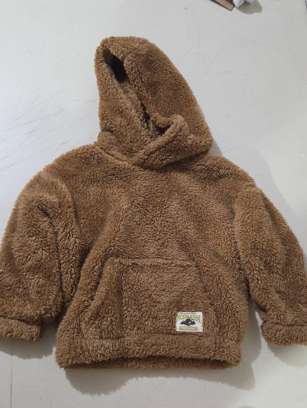 H&M Brown Plush Hooded Kids Sweatshirt